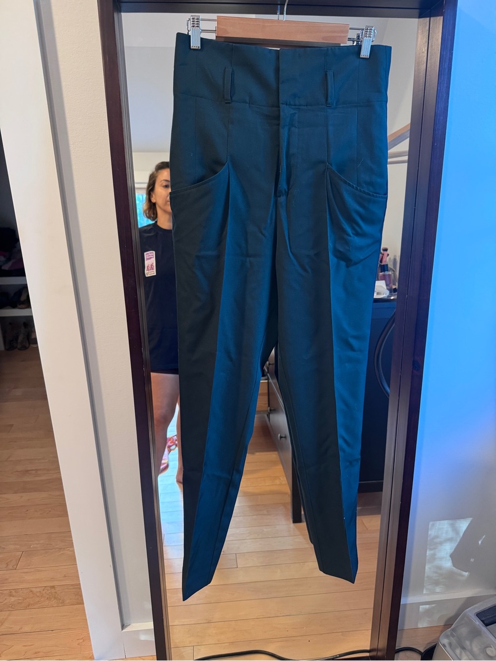 Isabel Marant high waisted tapered dark green pants size 42